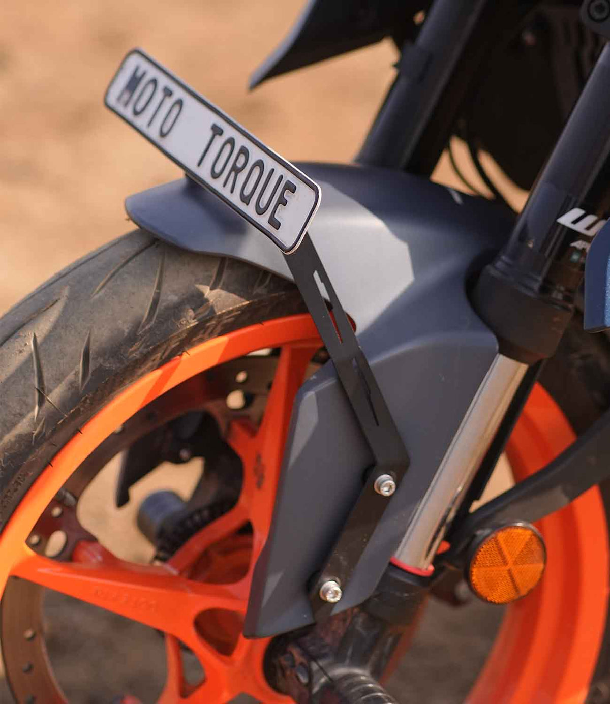 Mototorque front number plate holder KTM Duke 390 Gen 3 compact legal mount