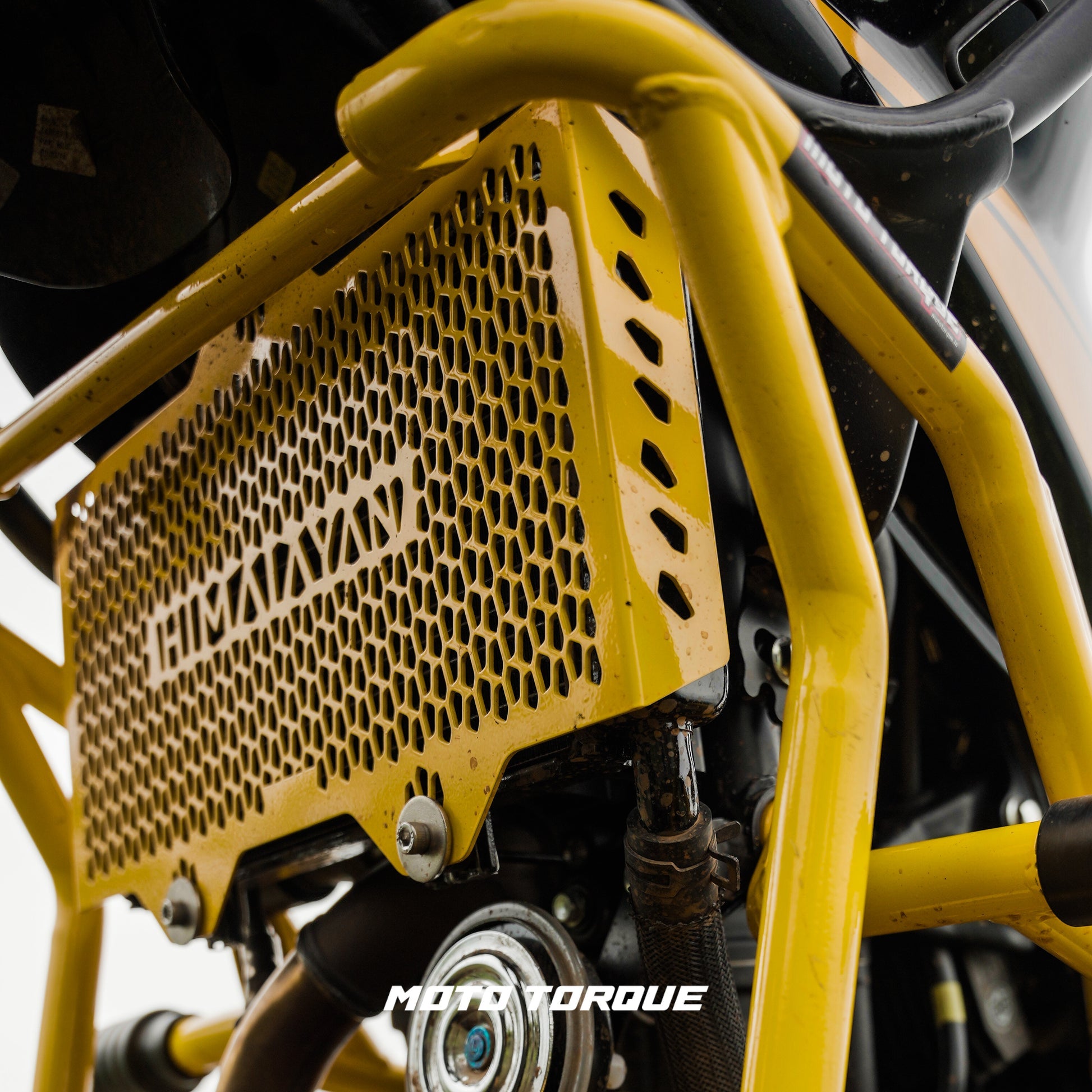 Mototorque radiator guard yellow Royal Enfield Himalayan 450 cooling protection grill