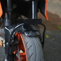 Hyperrider Front Number Plate Relocator for KTM Duke 390 Gen 3 Front Fender Mount Black Orange