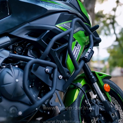 Hyperrider Heavy Duty Crash Guard with Grab Sliders for Kawasaki Versys 650