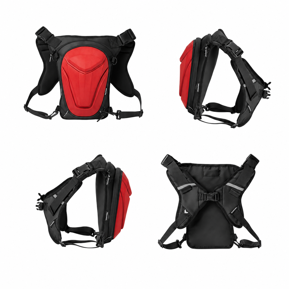 Vantora ARC 4-in-1 Travel Bag Convertible Crossbody Sling Thigh Bag Waist Pouch and Motorcycle Tank Bag