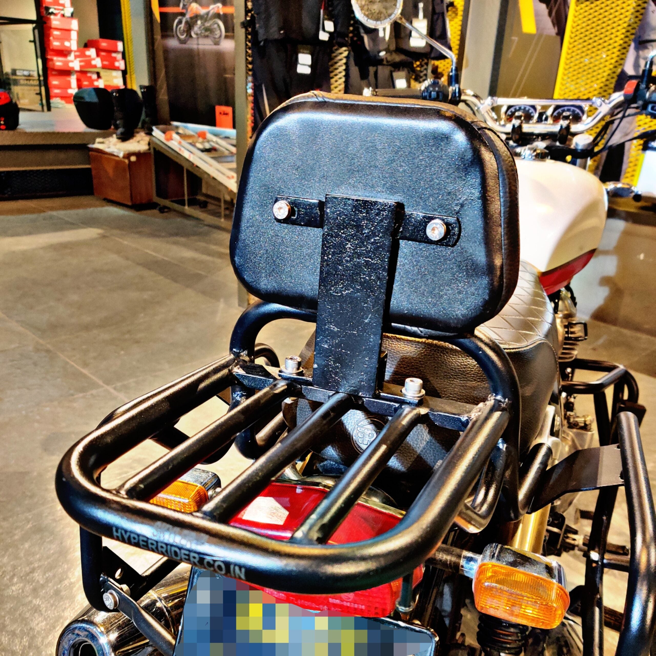 Hyperrider Royal Enfield Interceptor 650 Backrest with Helmet Lock