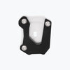 Legundary Custom Fortis side stand base for Honda NX500 in silver aluminium, foot extension plate designed for stable parking support and enhanced ground grip.