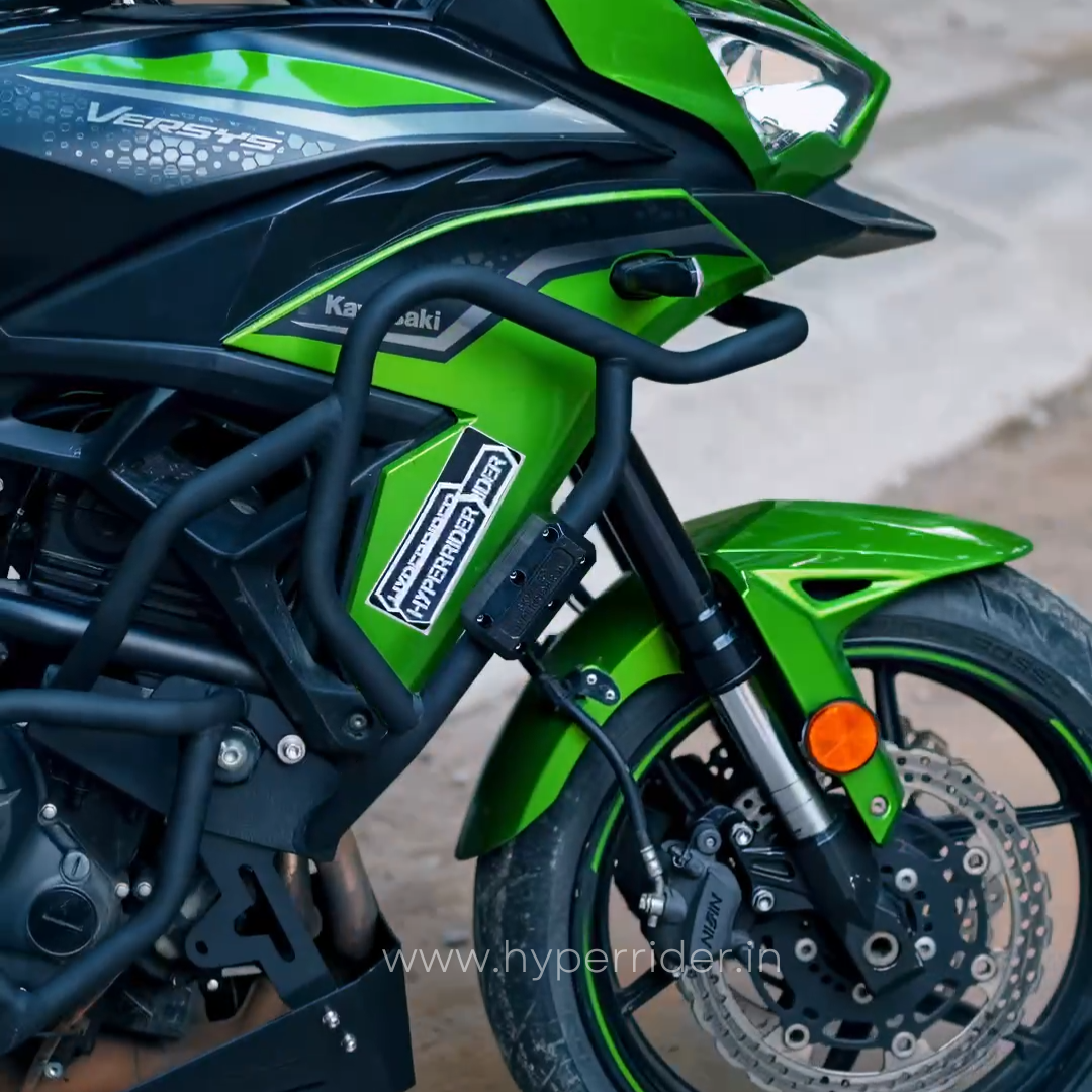 Hyperrider Heavy Duty Crash Guard with Grab Sliders for Kawasaki Versys 650