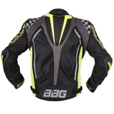 BBG Grand Prix motorcycle riding jacket with chest guard and CE Level 2 armour