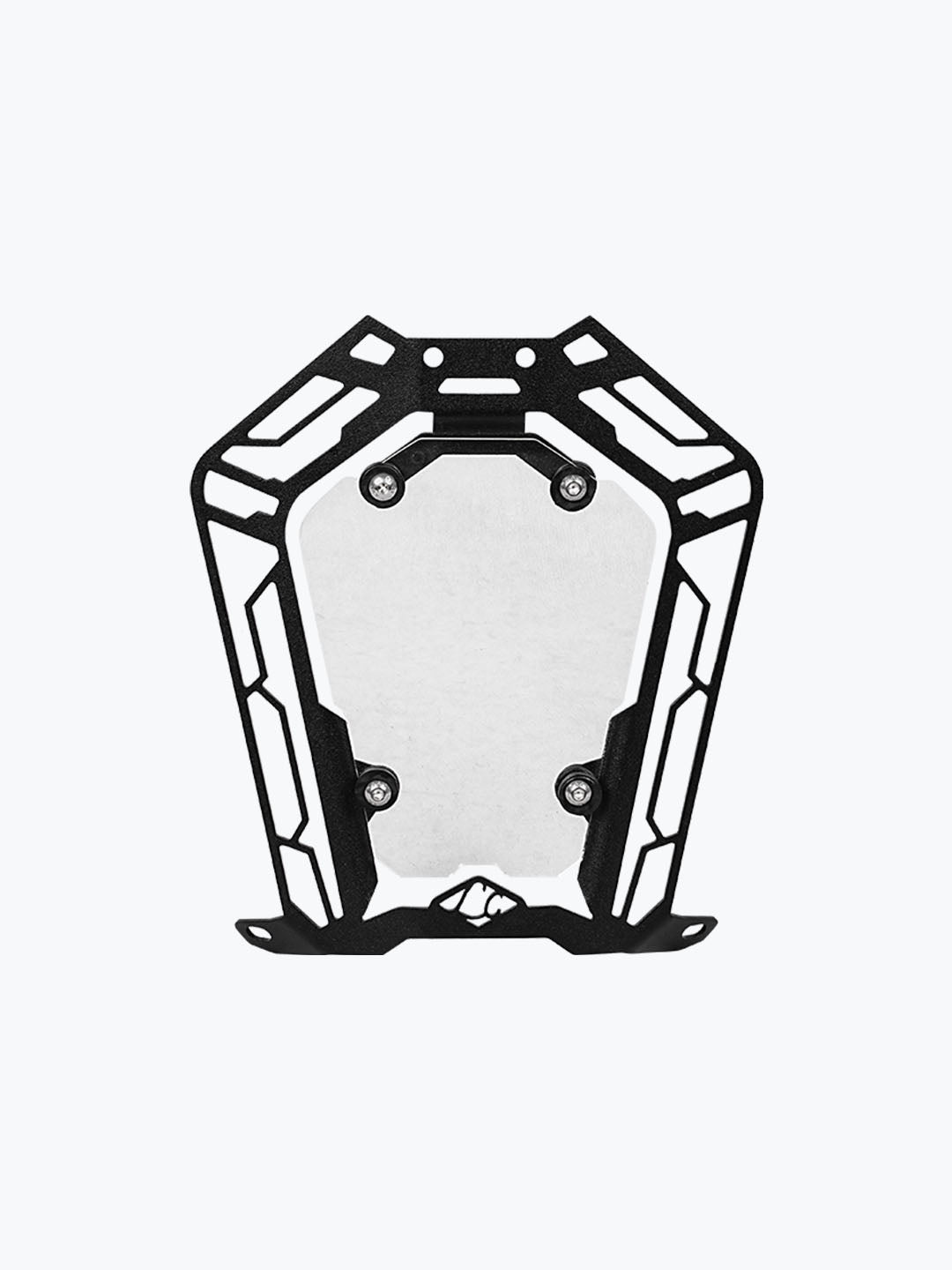 Legundary Custom KTM ADV 390 2025 Oculus Headlight Shield yellow white acrylic mild steel headlight protector guard