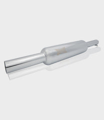 Moto Bottle Chrome Exhaust Silencer for Royal Enfield UCE Bikes with Deep Bass Bullet Sound