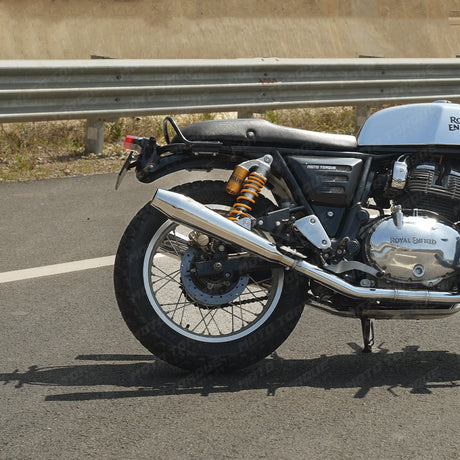 Moto Torque BOLT PRO polished stainless steel exhaust for Royal Enfield Interceptor 650 GT 650