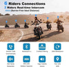 EJEAS V6 Pro Plus Bluetooth helmet intercom with 800m range DSP noise cancellation Bluetooth 5.1 IP67 waterproof motorcycle communication system