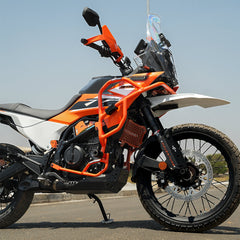 Mototorque orange crash guard KTM 390 Adventure Adventure X engine protection polymer slider heavy duty