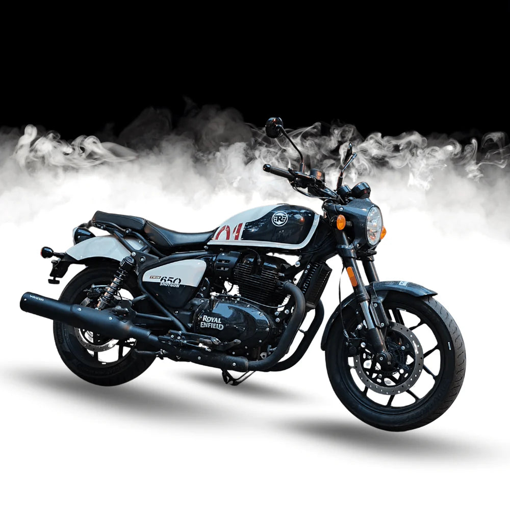 B-16 Bass Master stainless steel barrel exhaust for Royal Enfield Shotgun 650 motorcycle