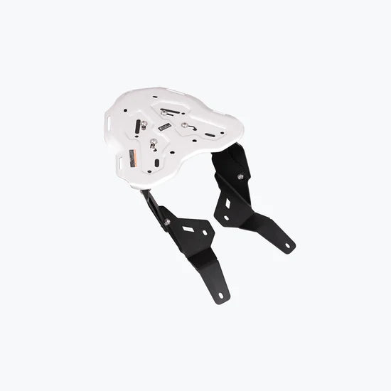 Legundary Custom Genesis Carrier Silver for TVS Apache RTX 300 Black Silver Clamp Mount Luggage Rack