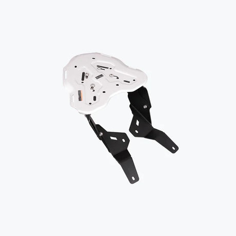 Legundary Custom Genesis Carrier Silver for TVS Apache RTX 300 Black Silver Clamp Mount Luggage Rack