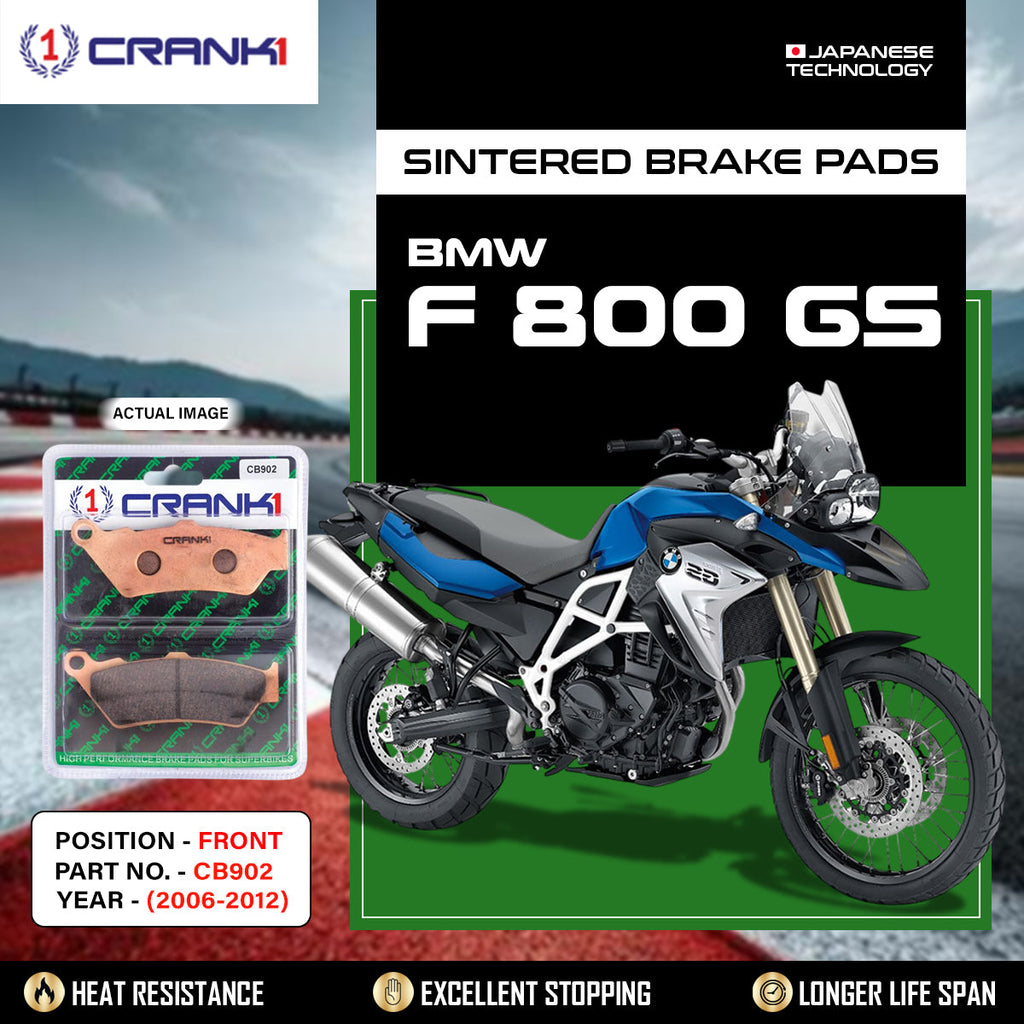 CRANK1 Sintered Front Brake Pads CB902 For BMW F 800 GS 2006-2012 Motorcycle