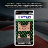 CRANK1 CB427 sintered front brake pads for BMW S 1000 R 2018-2020 high performance motorcycle brake pads