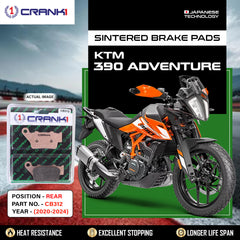 CRANK1 CB312 Sintered Rear Brake Pads for KTM 390 Adventure 2020-2024 LEGUNDARY Custom