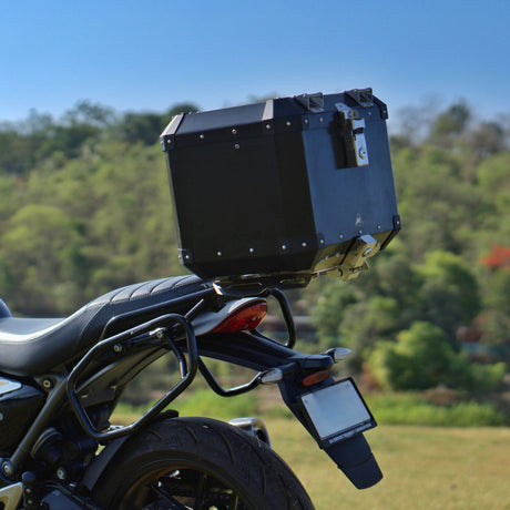Auto Engina 42L Aluminium Top Box for Triumph Speed 400 with Inner Bag and Backrest Black