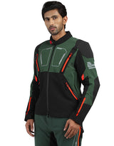Royal Enfield Streetwind Eco 2 Riding Jacket in Yellow Navy and Olive