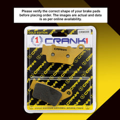 CRANK1 CRM359 Ceramic Rear Brake Pads for Husqvarna Svartpilen 250 2024 Onwards