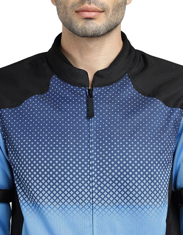 Royal Enfield High Street Eco CE L2 Riding Jacket in Blue and Grey