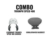 Legundary Custom Carrier LCB Backrest Combo Triumph Speed 400 Black Silver Rexine Comfort Setup