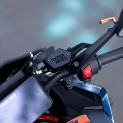 Hyperrider Front Fluid Reservoir Cover for KTM Duke Gen 3 Husqvarna Svartpilen 250 401 Black Silver