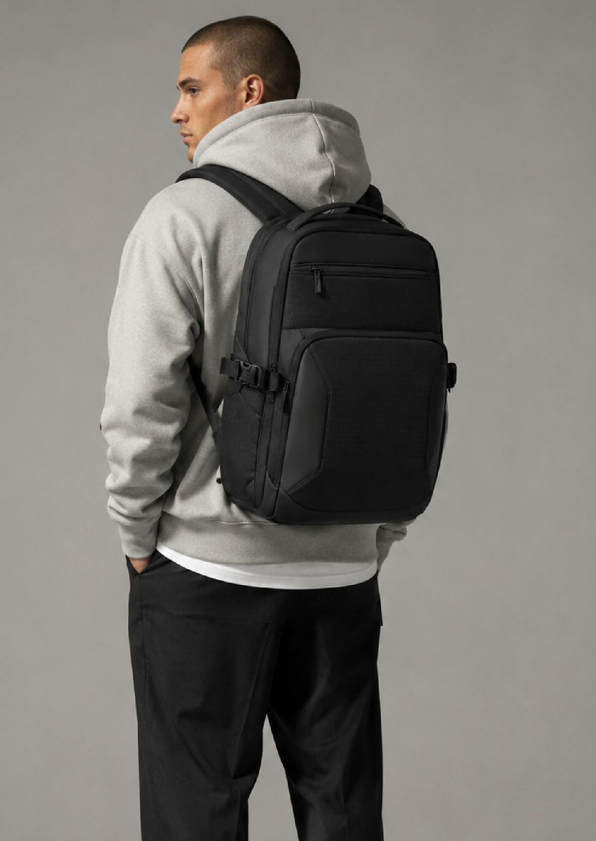 Vantora PRELUDE 28L Black Laptop Backpack for Travel and Work