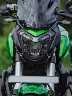 Legundary Custom Venator Headlight Grill for Bajaj Dominar 400 Black Mild Steel Headlight Protector Guard