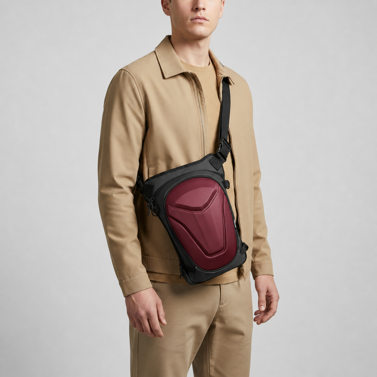 Vantora ARC 4-in-1 Travel Bag Convertible Crossbody Sling Thigh Bag Waist Pouch and Motorcycle Tank Bag
