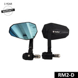 BOBO RM2-D premium motorcycle bar end mirror anti glare anti fog 360 degree adjustable rear view mirror bike