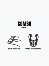 Legendary Custom Hunter Gopher Luggage Carrier & Halter Saddle Stay Combo – Durable Rear Motorcycle Luggage Support