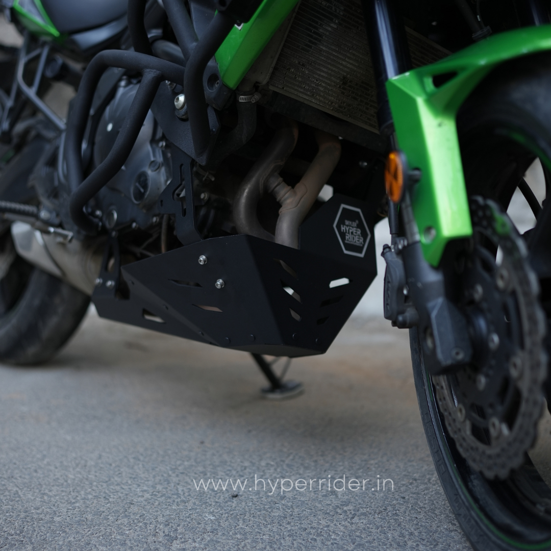Hyperrider Heavy Duty Aluminum Bash Plate for Kawasaki Versys 650 Engine and Exhaust Protection