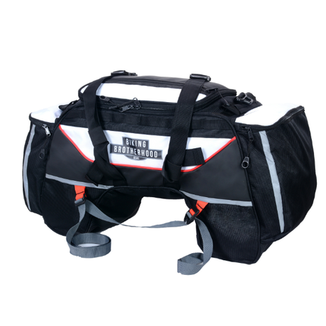 BBG TourPro 60L motorcycle tail bag with bottle holders and storage pockets