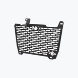 Legundary Custom Vector V2 radiator grill for Honda NX500 in black aluminium, durable engine guard protector and heat shield with precision fit.