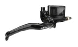 RCB E2 Series black 14mm right-hand master brake pump with transparent reservoir, 01BP001B