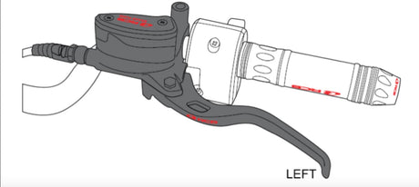 RCB E2 14mm black left-hand hydraulic clutch master pump 01BP004B