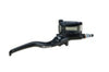 RCB E2 Series black 14mm right-hand master brake pump with transparent reservoir, 01BP001B