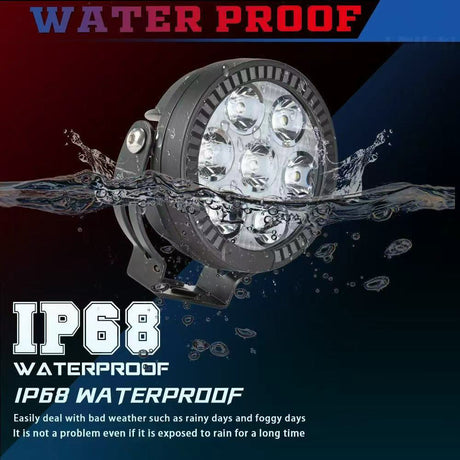 LBC Moto P150S 110W motorcycle auxiliary lights dual color LED fog lights 12000 lumens waterproof with relay switch mounts