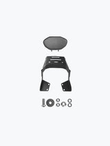 Legundary Custom Hunter 350 back rest with carrier black mild steel Rexine pillion support