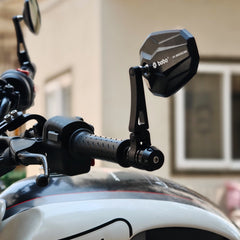 BOBO RM2-D premium motorcycle bar end mirror anti glare anti fog 360 degree adjustable rear view mirror bike