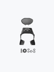 Legundary Custom Hunter 350 back rest with carrier black mild steel Rexine pillion support