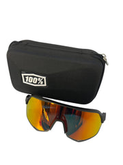 100% Aerocraft Performance Sport and Cycling Sunglasses Red Lens with 2 Extra Lenses UV400