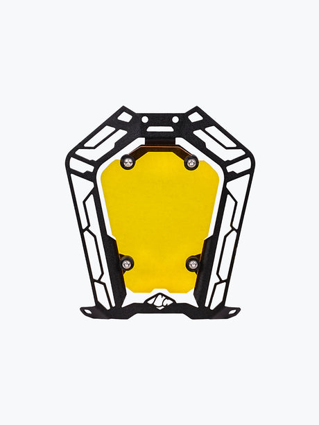 Legundary Custom KTM ADV 390 2025 Oculus Headlight Shield yellow white acrylic mild steel headlight protector guard