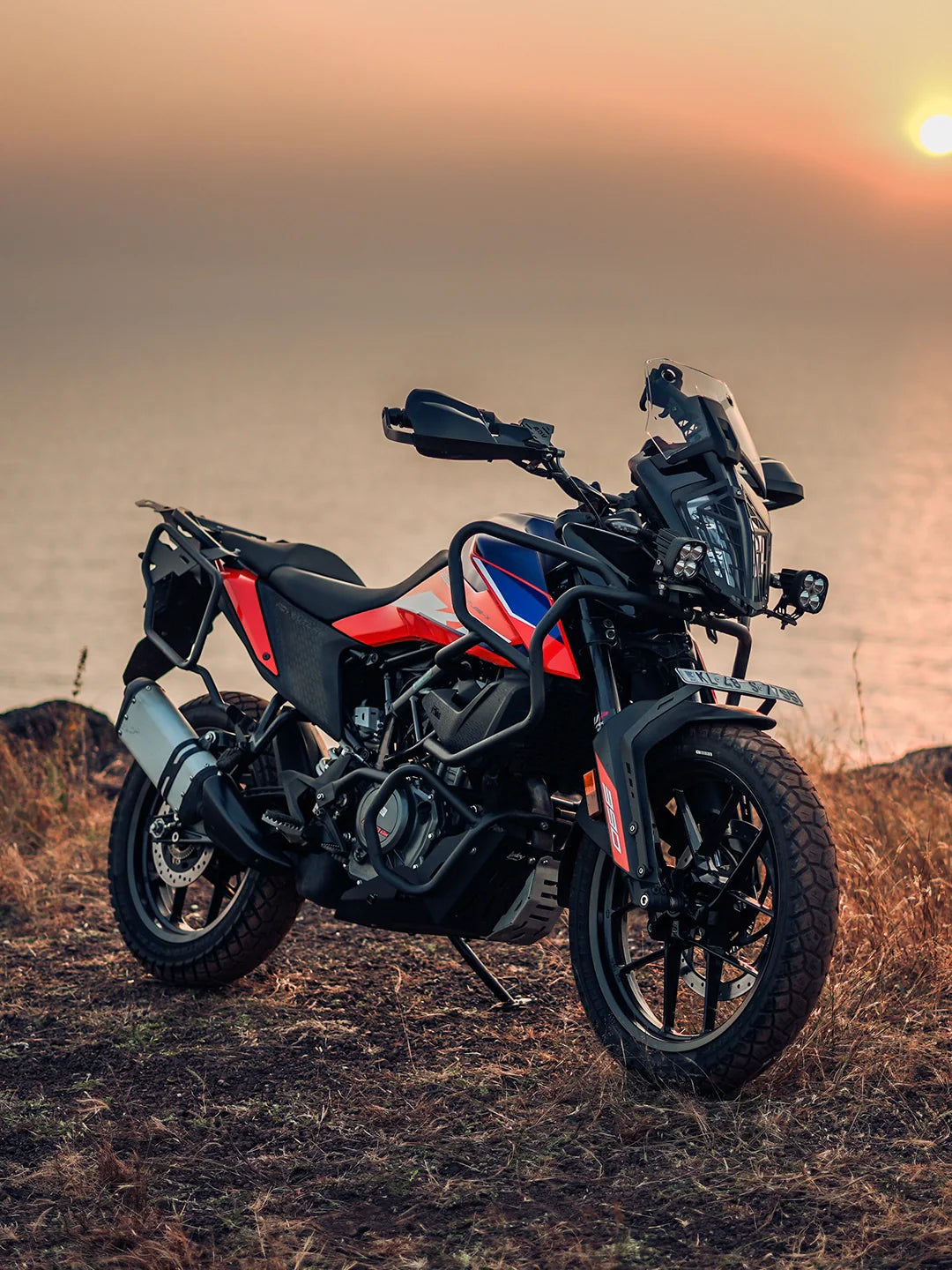 Legundary Custom KTM Adventure 390 Raptor Upper Crash Guard Black heavy duty mild steel engine protection accessory