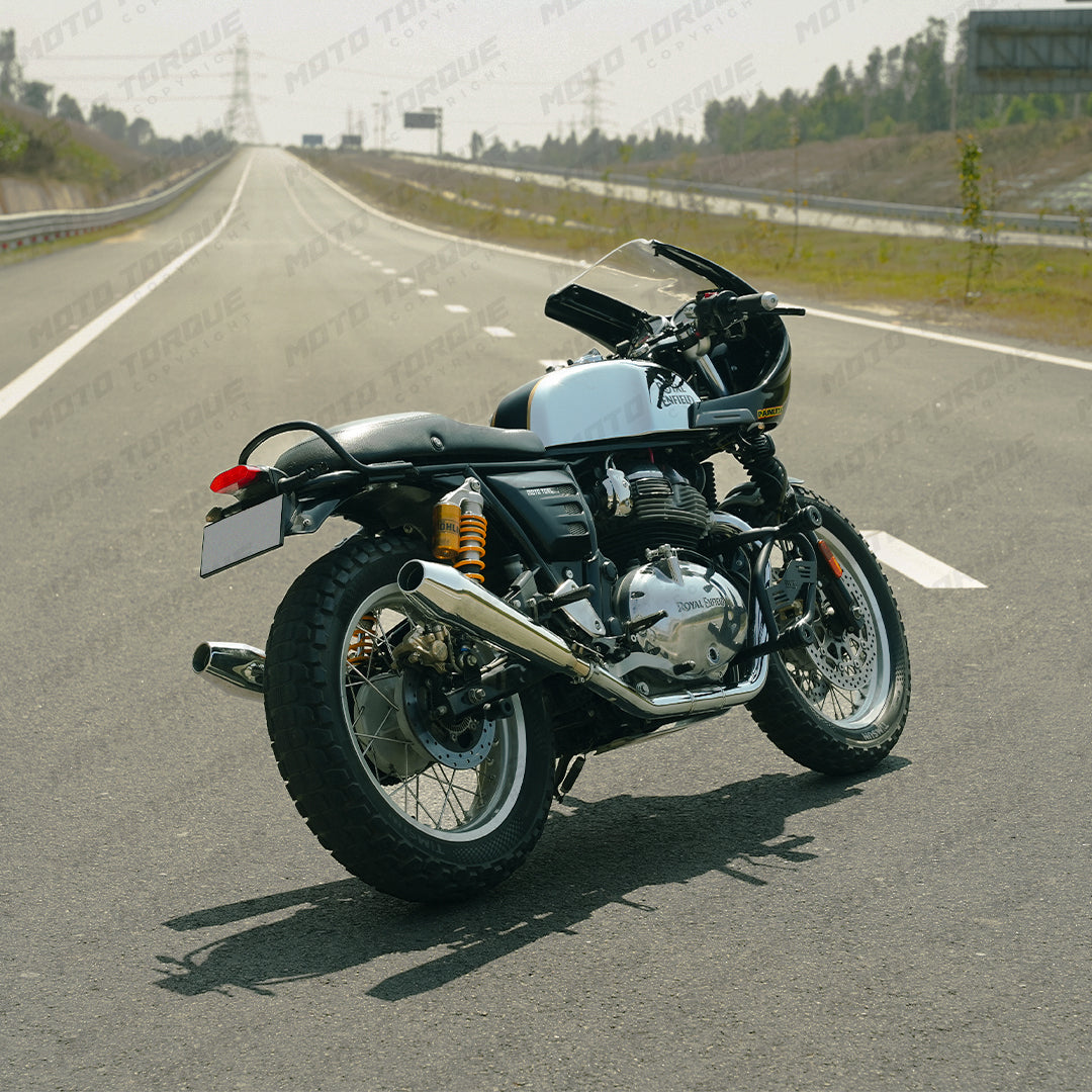 Moto Torque BOLT PRO polished stainless steel exhaust for Royal Enfield Interceptor 650 GT 650