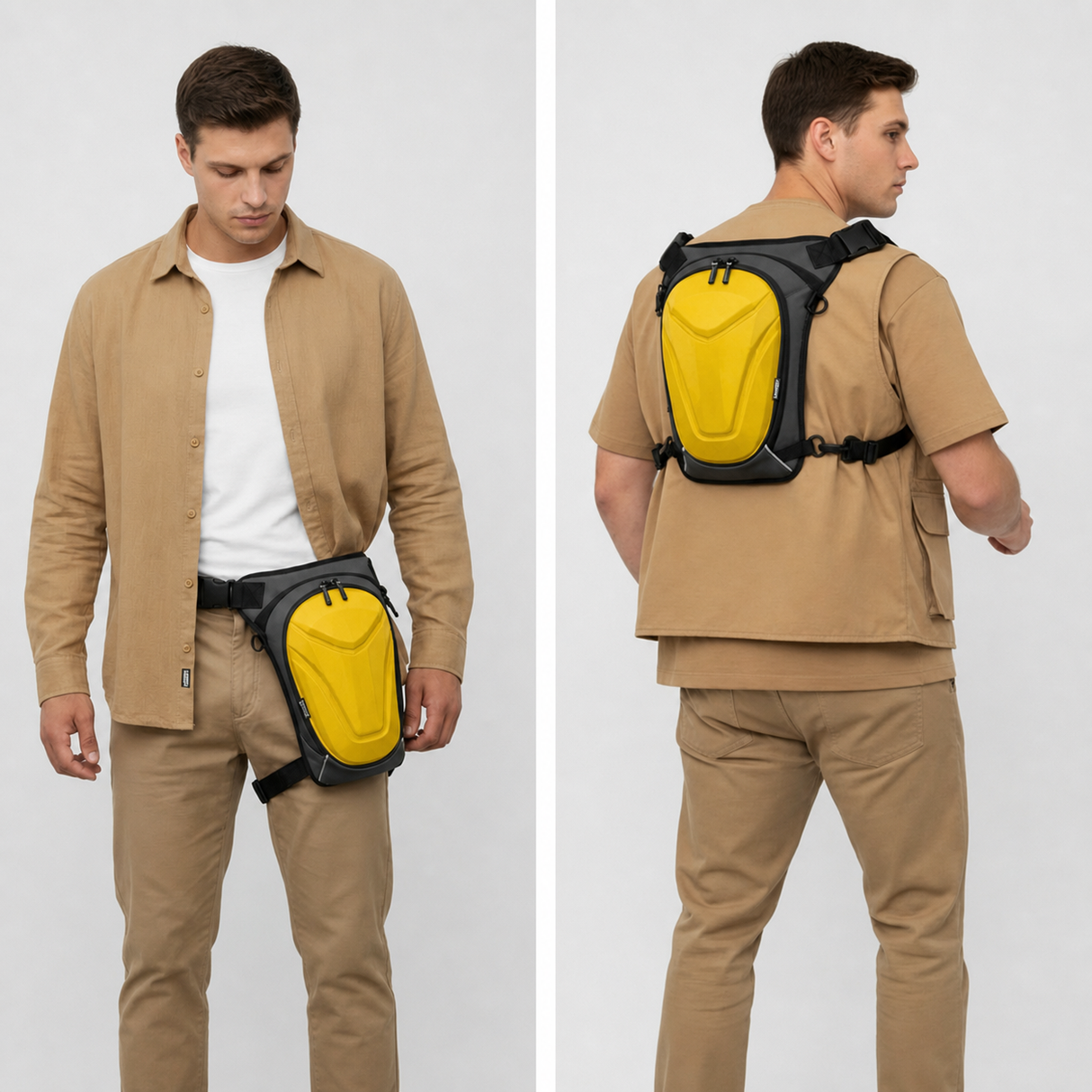 Vantora ARC 4-in-1 Travel Bag Convertible Crossbody Sling Thigh Bag Waist Pouch and Motorcycle Tank Bag