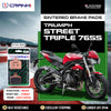 CRANK1 CB662 sintered rear brake pads for Triumph Street Triple 765S (2017-2020) high-performance motorcycle braking upgrade.