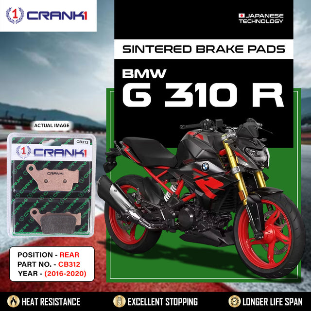 CRANK1 CB312 Sintered Rear Brake Pads for BMW G 310 R 2016-2020 LEGUNDARY Custom