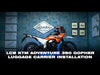 Legundary Custom KTM ADV 390 2025 gopher luggage carrier black mild steel rear rack touring support