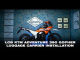 Legundary Custom KTM ADV 390 2025 gopher luggage carrier black mild steel rear rack touring support